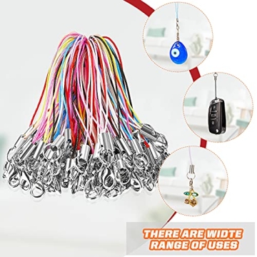 100 Colorful Lanyard Lobster Clasp Straps for DIY Projects