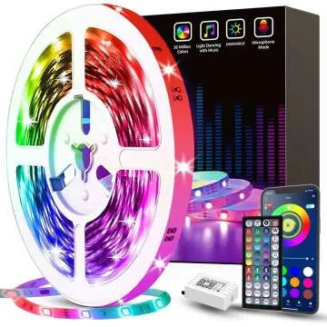 RGB Smart LED Strip Lights with Music Sync Remote
