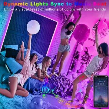 RGB Smart LED Strip Lights with Music Sync Remote