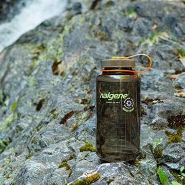 Nalgene Sustain Tritan BPA-Free Water Bottle Made with Material Derived from 50% Plastic Waste, 32 OZ, Wide Mouth