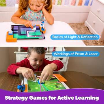 PlayShifu Tacto Laser (Kit + App) : AR Laser Based Educational Birthday Gifts for 4-8 Year Olds | Interactive Science Kit for Kids | Brain Games, STEM Learning | 200+ Puzzles (Device Not Included)