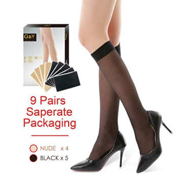 G&Y Knee High Pantyhose - 9 Pairs of Comfort and Style