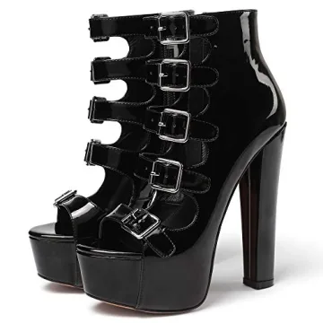 YODEKS High Heel Open Toe Platform Sandals for Women