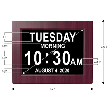 American Lifetime Day Clock Large Display with Alarms