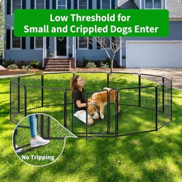 Heavy Duty Anti-Rust Portable Dog Playpen Outdoor Use