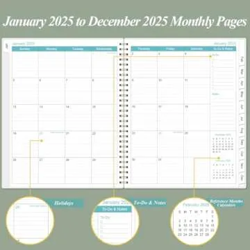 2025 Weekly & Monthly Planner - Spiral Bound, Teal
