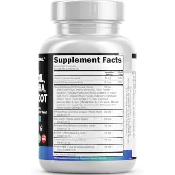 Clean Nutraceuticals Sea Moss Black Seed Oil Ashwagandha Turmeric Bladderwrack Burdock & Vitamin C Vitamin D3 with Elderberry Manuka Dandelion Yellow Dock Iodine Chlorophyll ACV