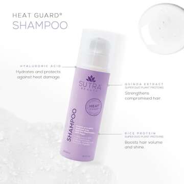 SUTRA Heat Guard® Shampoo - Premium Cleansing, Hydration and Hyaluronic Acid Infusion to Elevate Yo...