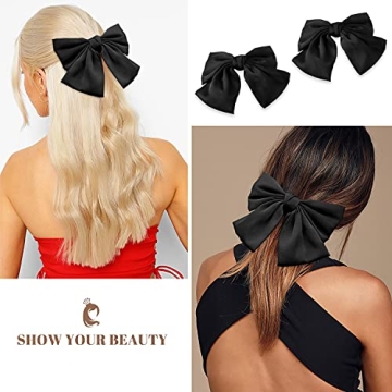 Stylish 2 Pcs Large Hair Bow Clip Alligator Clips