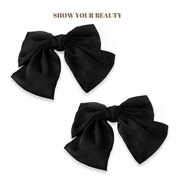 Stylish 2 Pcs Large Hair Bow Clip Alligator Clips