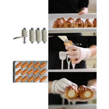 EUICAE Cannoli Tubes, 5 inch Large Stainless Steel Cannoli Forms Non-stick cream horn Danish Pastry Molds for Croissant Shell Cream Roll Pack of 15