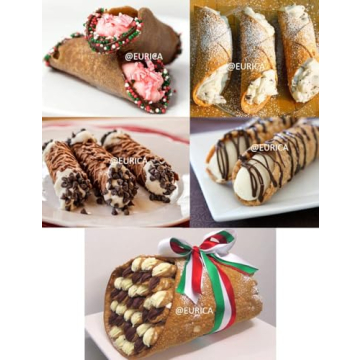 EUICAE Cannoli Tubes, 5 inch Large Stainless Steel Cannoli Forms Non-stick cream horn Danish Pastry Molds for Croissant Shell Cream Roll Pack of 15