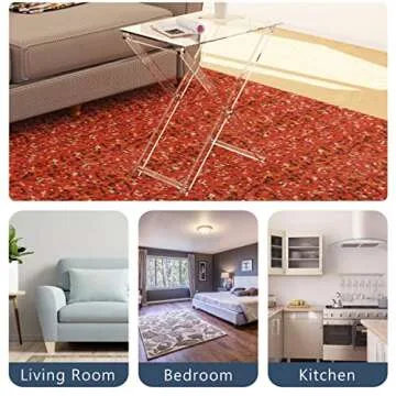 CRYSFLOA TV Tray Acrylic Folding TV Tray Table Foldable Furniture Modern Small Desk Space Saving Side Table for Living Room, Bed Room, Kitchen Serving Table Snack Eating Tables Easy Assembly