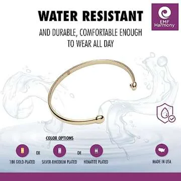EMF Harmony Pure Light Cuff - Holistic Wellness for Wireless Frequencies for Men and Women - (Women's Gold)