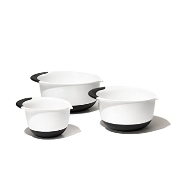 OXO Good Grips 3-Piece Mixing Bowl Set for Easy Cooking