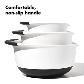 OXO Good Grips 3-Piece Mixing Bowl Set for Easy Cooking