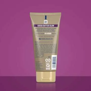 Gold Bond Cocoa Butter Glow Daily Hydrating Lotion with Shea Butter, Cocoa Butter & Coconut Oil, Exfoliating Moisturizer for Dry Skin, 5.5 oz.