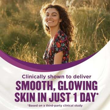 Gold Bond Cocoa Butter Glow Daily Hydrating Lotion with Shea Butter, Cocoa Butter & Coconut Oil, Exfoliating Moisturizer for Dry Skin, 5.5 oz.