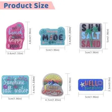 LParkin 10PCS Bling Beach Charms for Bogg Bags, Decorative Accessories for All Ages