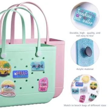 Bling Beach Charms for Bogg Bags | Set of 10 Stylish Accessories