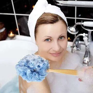 RASDDER Loofah with Handle - Durable and Gentle