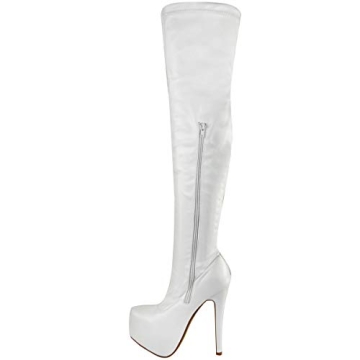 Stunning Over-the-Knee Stiletto Heel Platform Boots