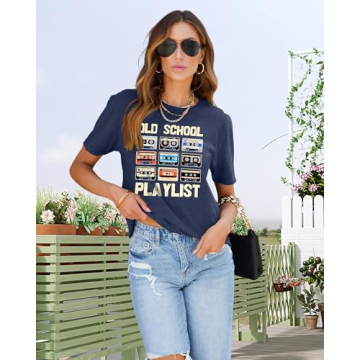 LAZYCHILD 80s Retro Music Tee for Women