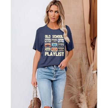 LAZYCHILD 80s Retro Music Tee for Women