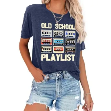 LAZYCHILD 80s Retro Music Tee for Women