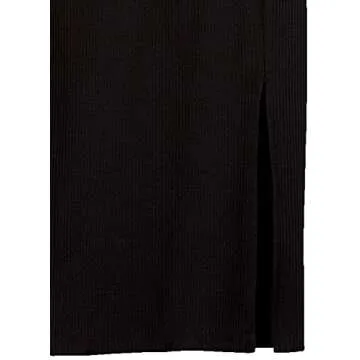 Veronique High Waist Slit Skirt by The Drop in Black