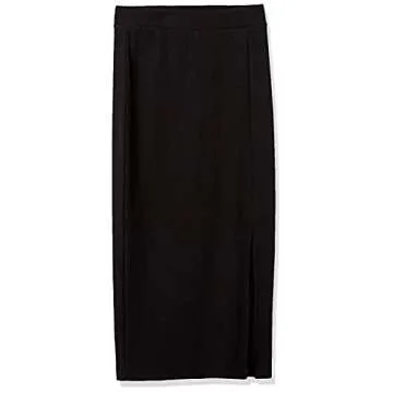 Veronique High Waist Slit Skirt by The Drop in Black