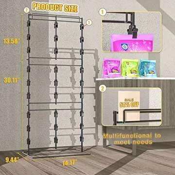 Eazy2hD Potato Chip Display Rack with 54 Clips