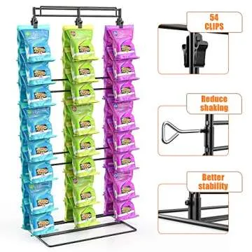 Eazy2hD Potato Chip Display Rack with 54 Clips