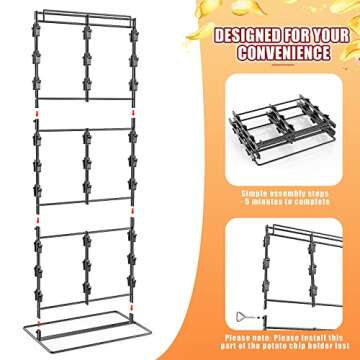 Eazy2hD Potato Chip Display Rack with 54 Clips
