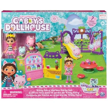 Gabby’s Dollhouse Kitty Fairy Garden Party Playset for Kids