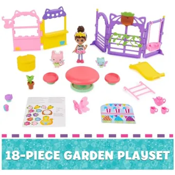 Gabby’s Dollhouse Kitty Fairy Garden Party Playset for Kids