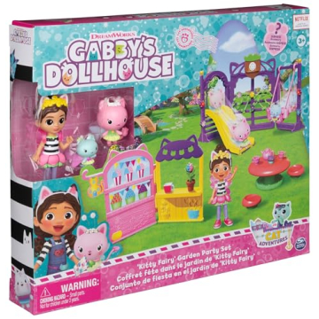 Gabby’s Dollhouse Kitty Fairy Garden Party Playset for Kids