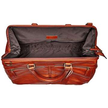 Fossil Men's Defender Leather Travel Duffle Luggage Bag, Cognac , (Model: MBG9344222)