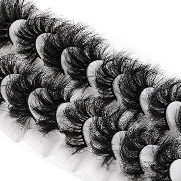 Mink Lashes Fluffy False Eyelshes Dramatic Wispy Fake Eyelashes Pack 8 Styles 22MM Long Thick Volume...