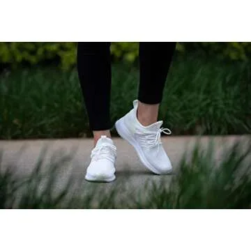 SDolphin Womens Running Tennis Shoes - Walking Shoes Women Breathable Sneakers Mesh Memory Foam Sneaker Lightweight Nursing Work Jogging Athletic Gym Cute Workout Shoes White