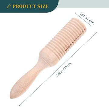 Guiro Instrument 1 Set Wooden Guiro Percussion Instrument for Kids and Adults