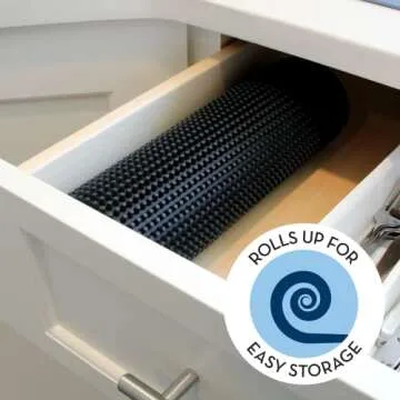 S&T INC. Bar Mat or Coffee Mat, Durable Rubber for Coffee Bar, Dish Drying Pad for Drinking Glasses, 11.9 Inches x 17.8 Inches, Black, 2 Pack