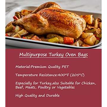 10 Counts Oven Bags Turkey Size | Large Oven Bag for Thangkgiving Day Turkey Roasting Cooking(1)