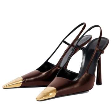THESHY Womens Slingback High Heels - Luxury Leather Pumps for All Occasions