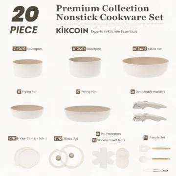 KIKCOIN Non-Stick Pots and Pans Cookware Set