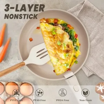 KIKCOIN Non-Stick Pots and Pans Cookware Set