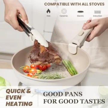 KIKCOIN Non-Stick Pots and Pans Cookware Set