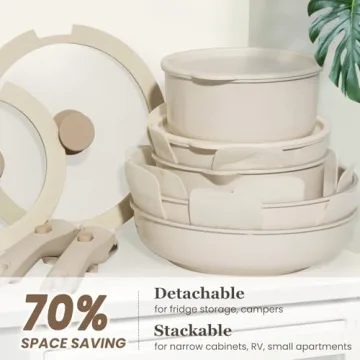 KIKCOIN Non-Stick Pots and Pans Cookware Set