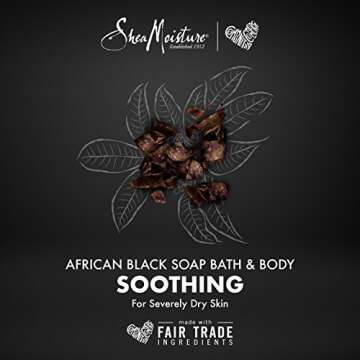 Shea Moisture African Black Soap with Shea Butter 8 oz Pack