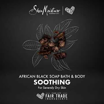 Shea Moisture African Black Soap with Shea Butter 8 oz Pack